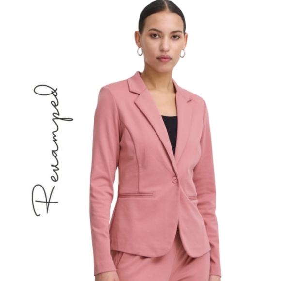 Revamped Jackets & Blazers - XS Revamped Heather Rose Pink Blazer